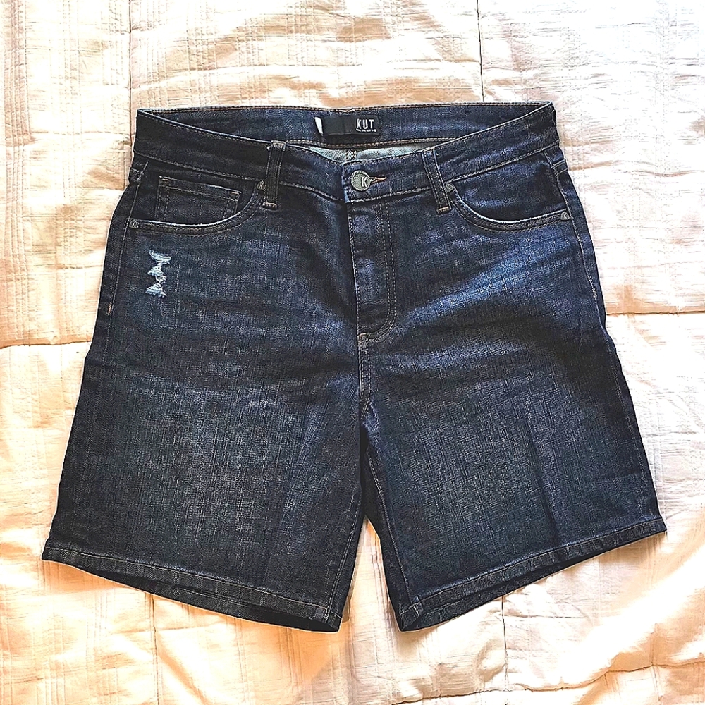Kut from the Kloth Women's Chkoe Boyfriend Jean Shorts -  Indigo